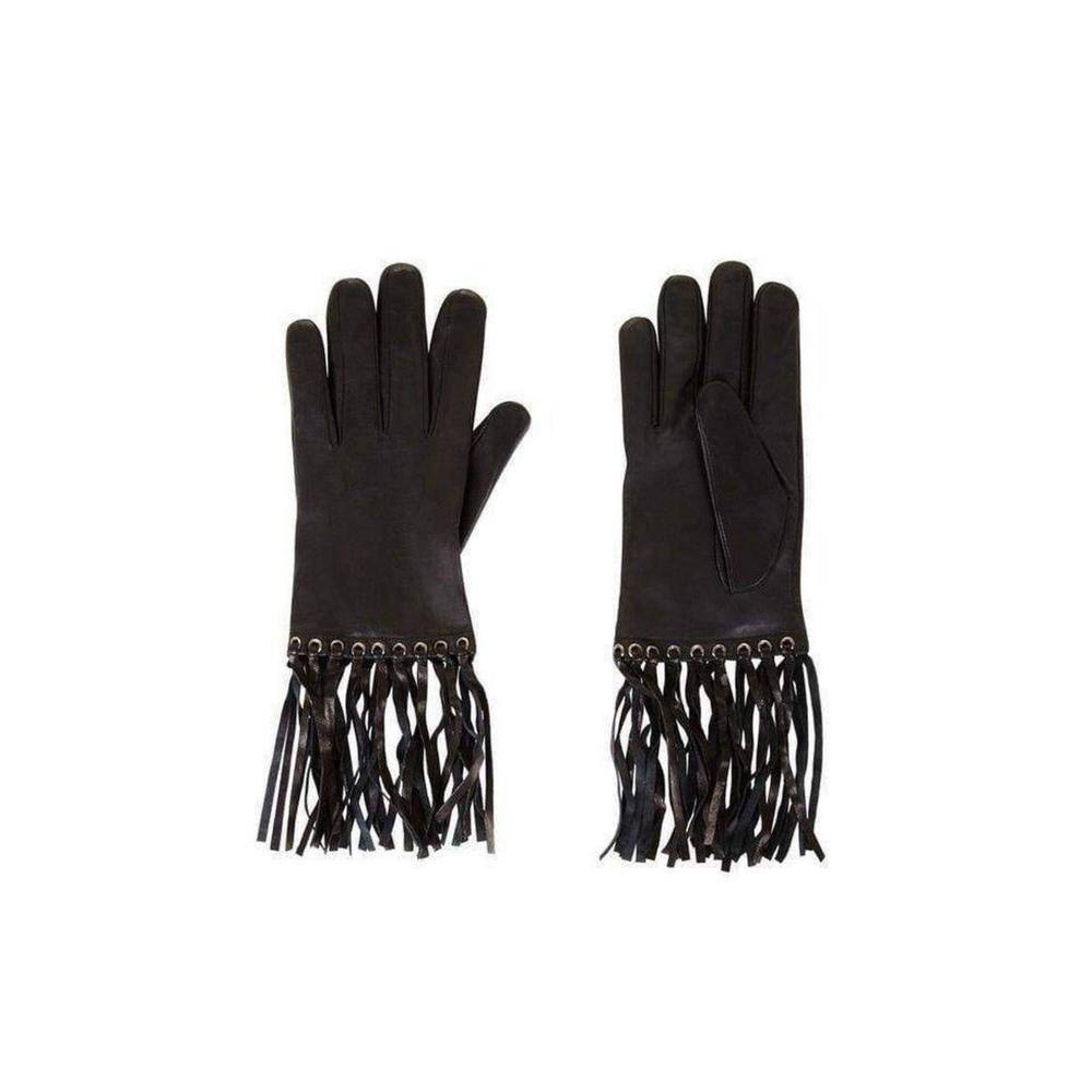 BCBGMAXAZRIA - Leather Fringe Gloves - XS/S